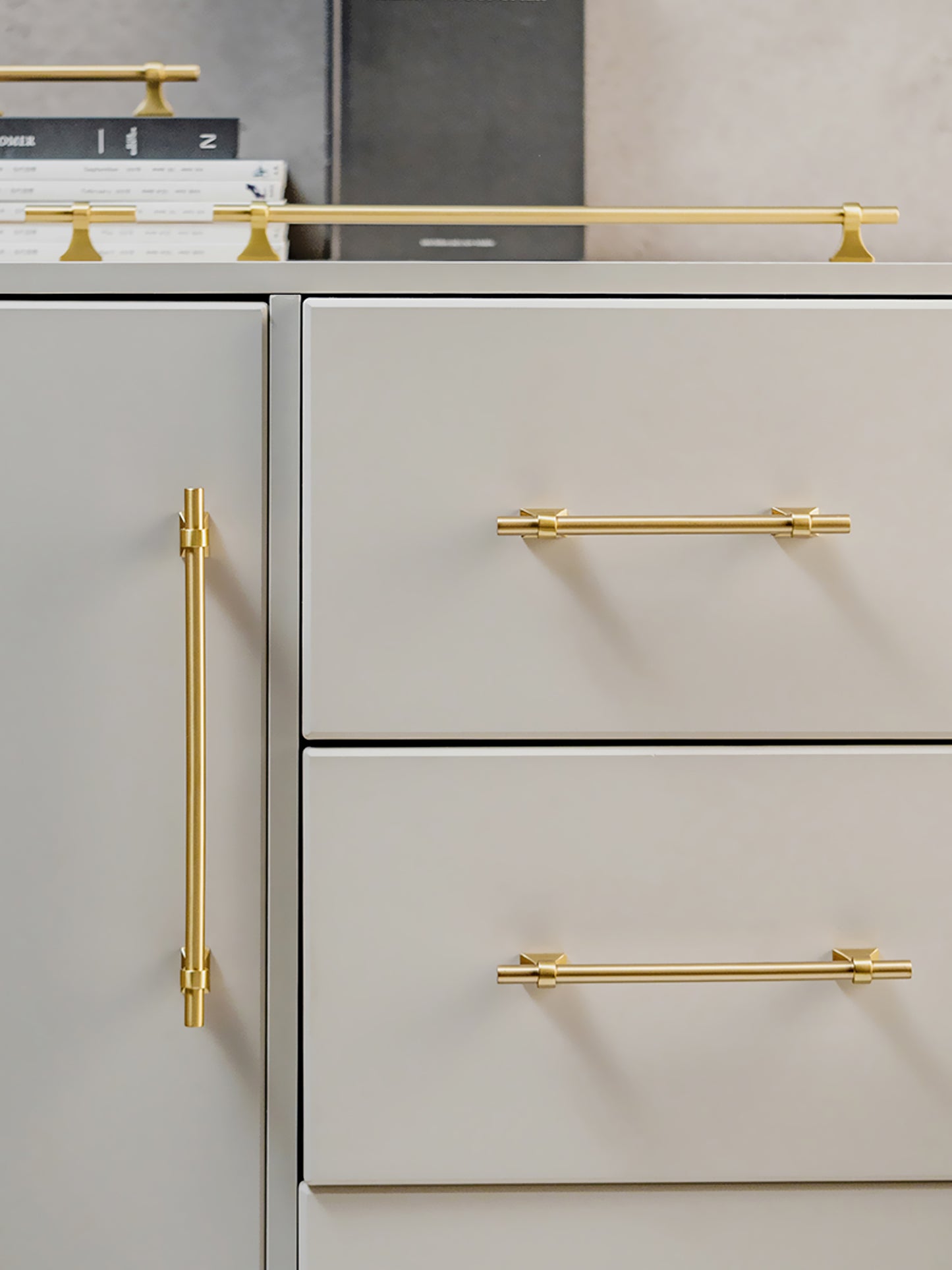 Satin Brass Bar Handles | LB-CB