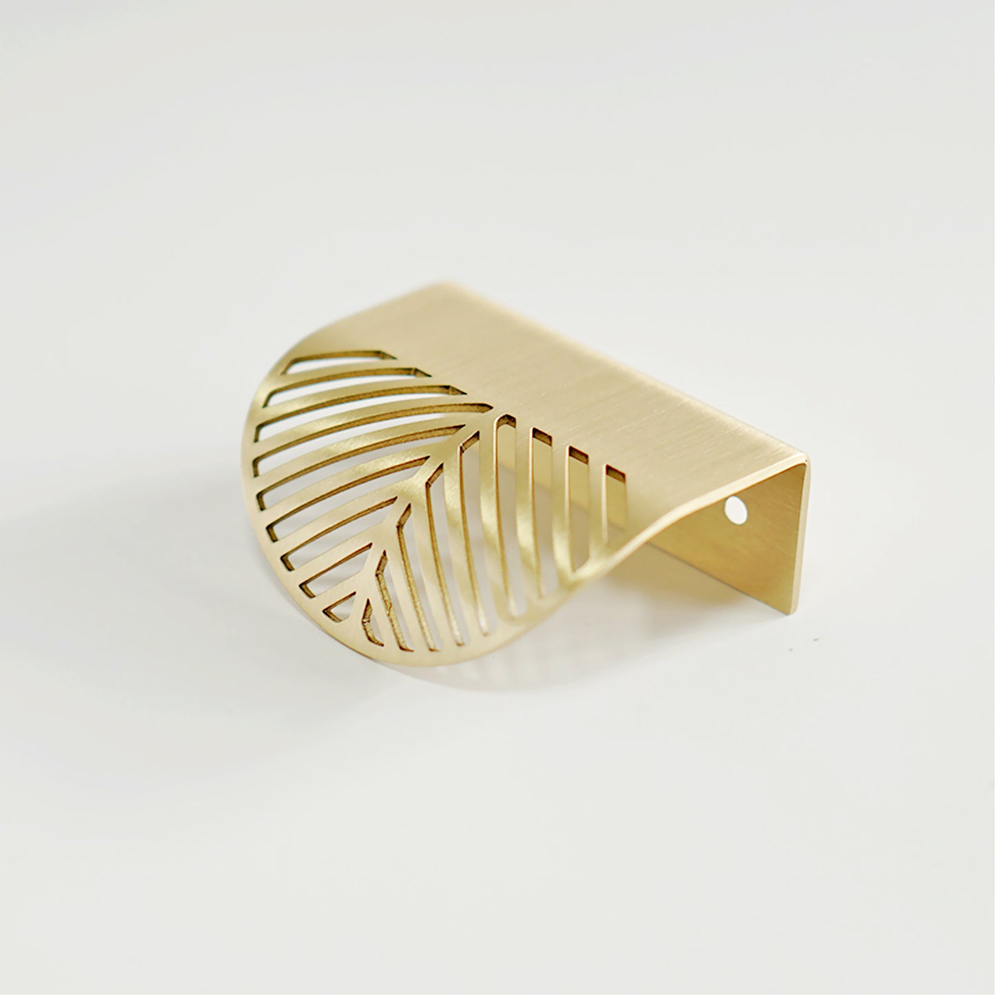 Art Deco Curved Brass Lip Pulls | WTP-A