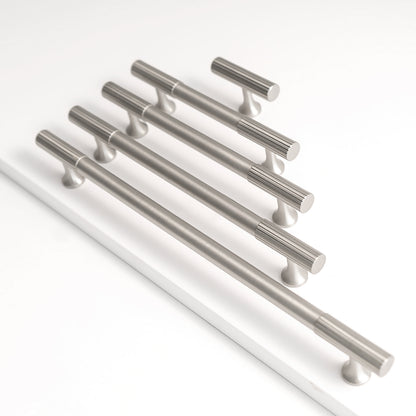 Knurled Kitchen Handles Satin Nickel | HS-09E