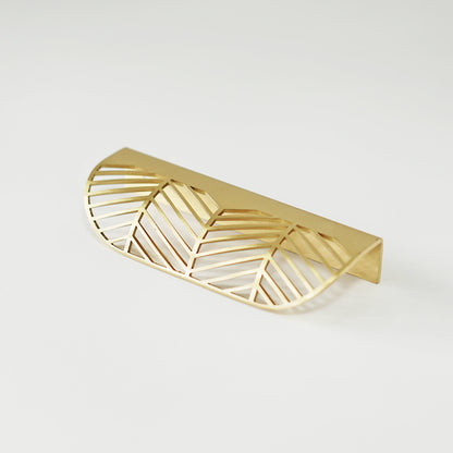 Art Deco Curved Brass Lip Pulls | WTP-A