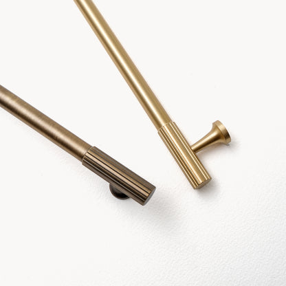 Knurled Aged Brass Handles Nordic | LZ-CA