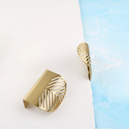 Art Deco Curved Brass Lip Pulls | WTP-A