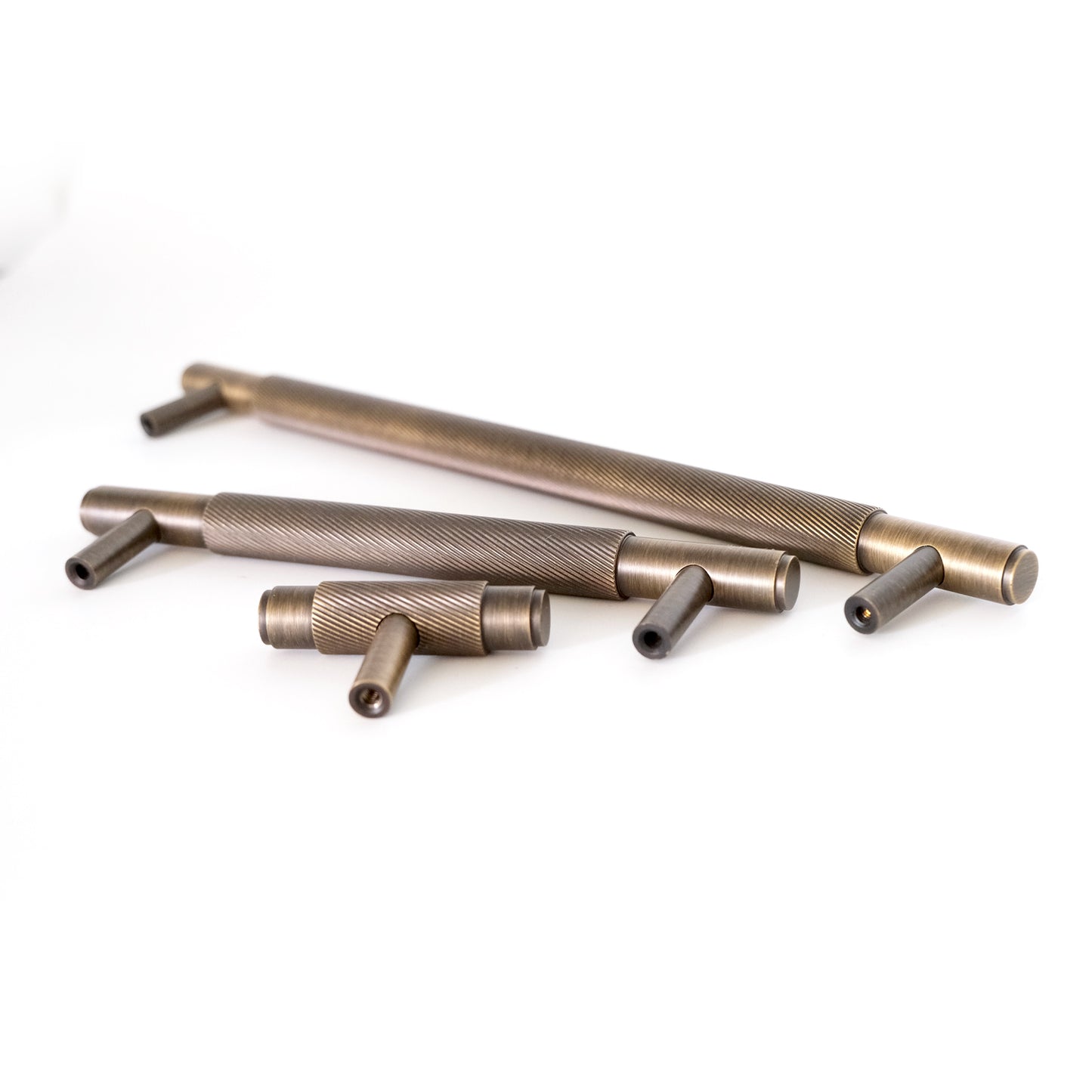 Knurled Antique Brass Handles | XZG-A