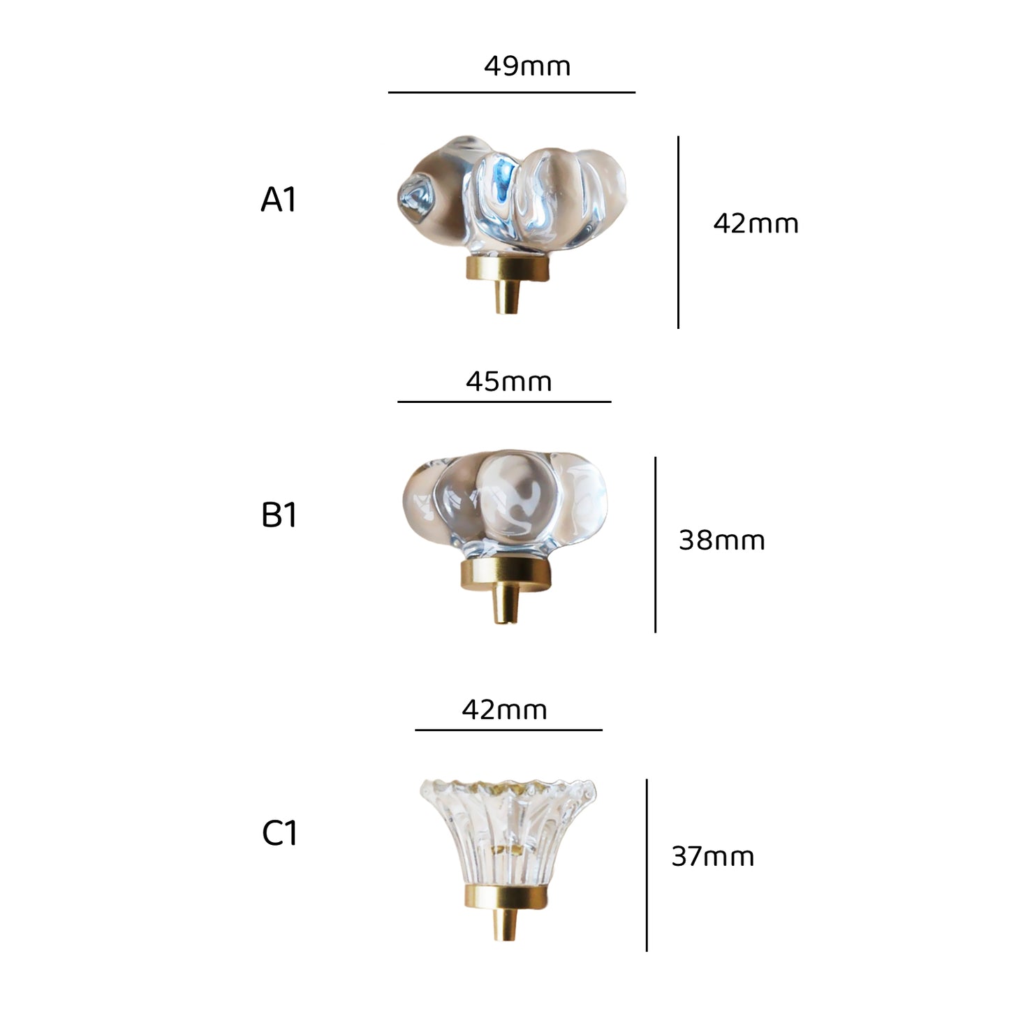 Crystal Drawer Knob Assorted | SJ03