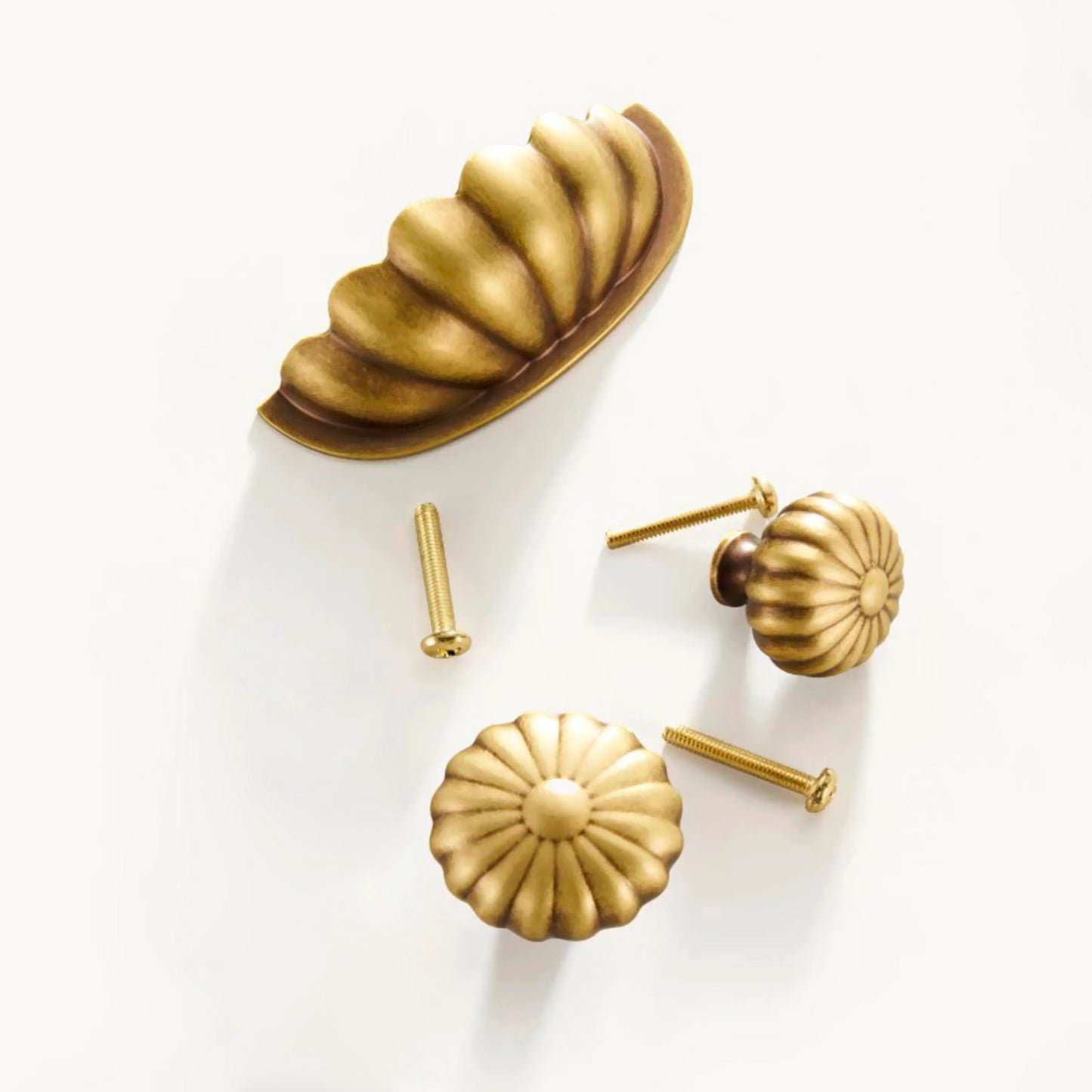 Antique Brass Pumpkin Cup Pulls | BK-SA