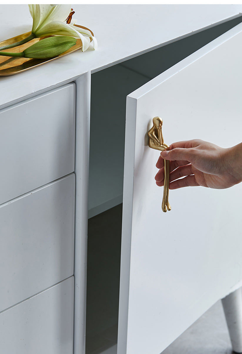 Whimsical Cabinet Door Pulls "Thinker"