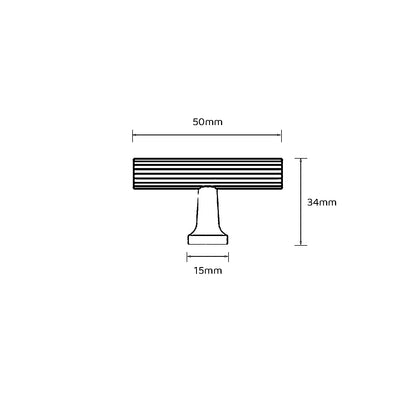 Knurled Brass T-knob | LZ-TB