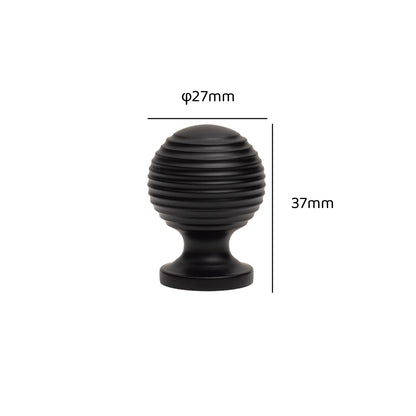 Round Brass Knobs Reeded Design | QXDW