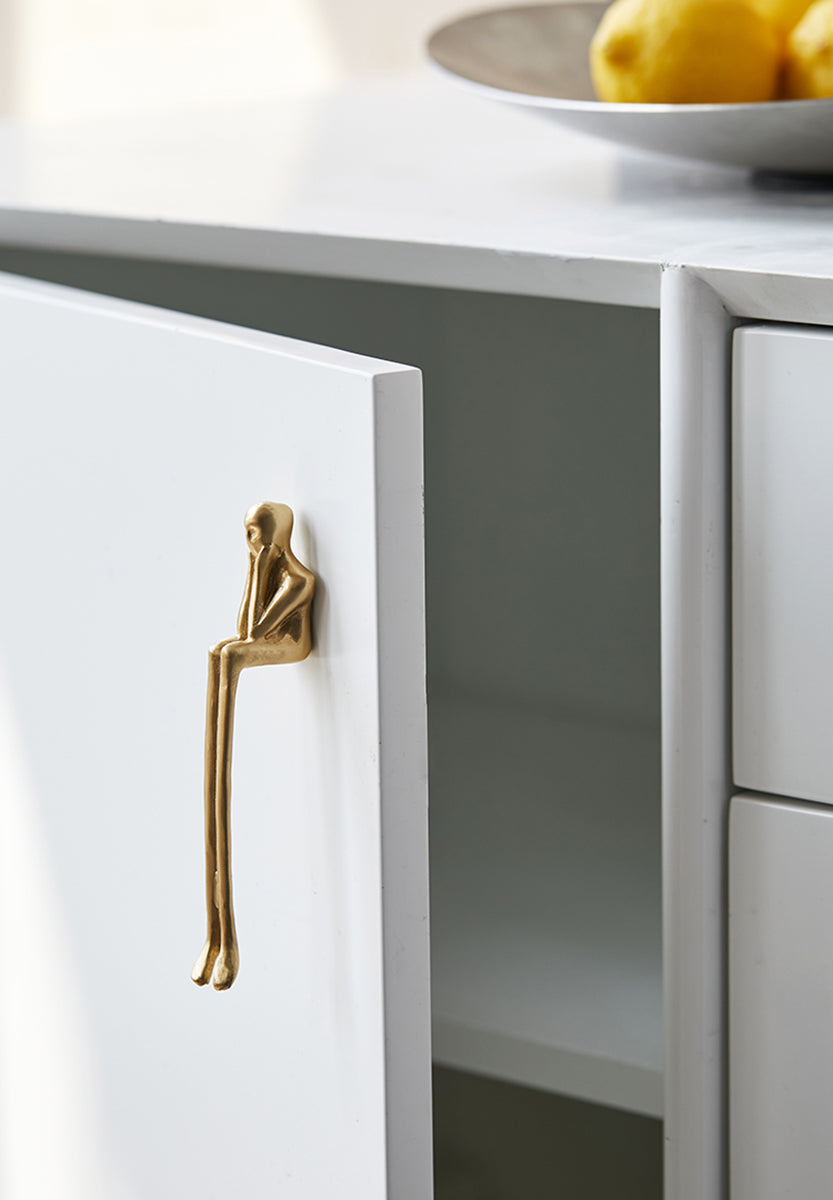 Whimsical Cabinet Door Pulls "Thinker"