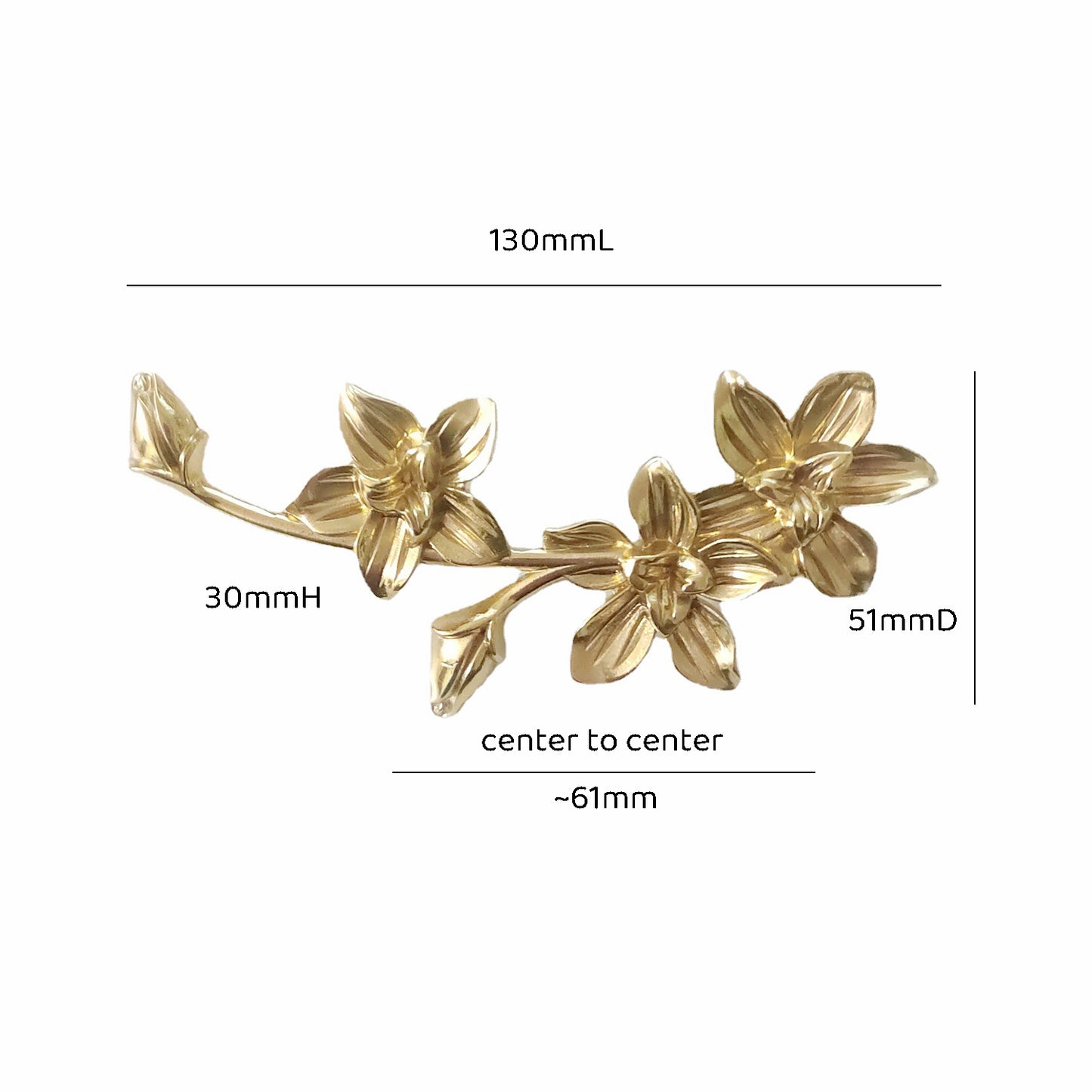 Flower Brass Pulls | A5