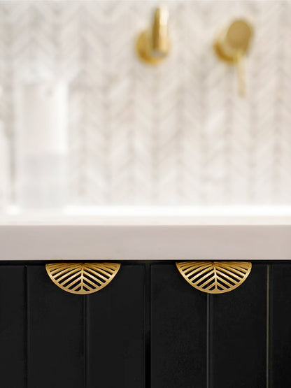 Art Deco Curved Brass Lip Pulls | WTP-A