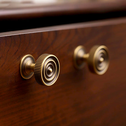 Antique Knurled Brass Knob | ZZ-BA