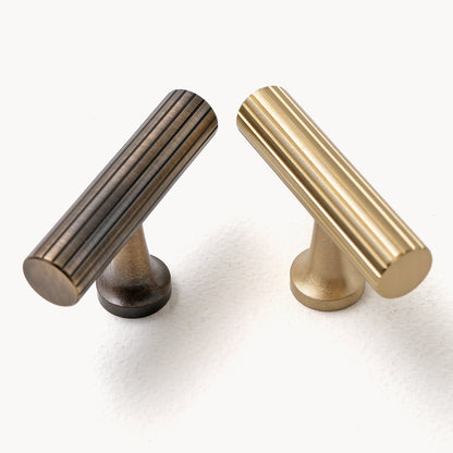 Knurled Aged Brass T-knob | LZ-TA