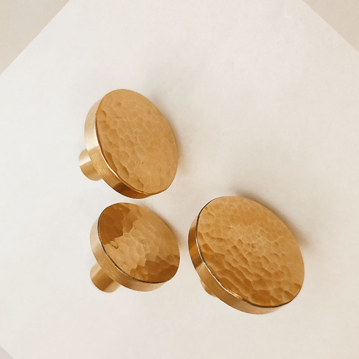 MCM Hammered Brass Knobs | PMCW