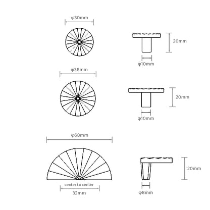 Semi Circle Fan Cabinet Pulls | TYW