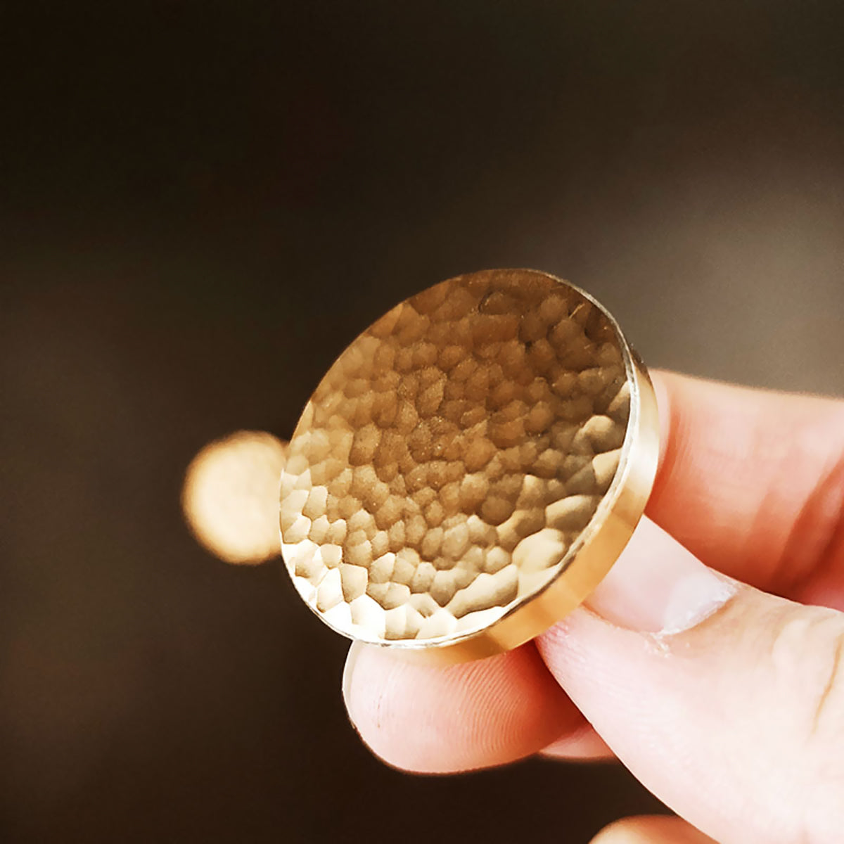 MCM Hammered Brass Knobs | PMCW