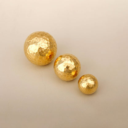 Round Hammered Brass Knobs | YQCW