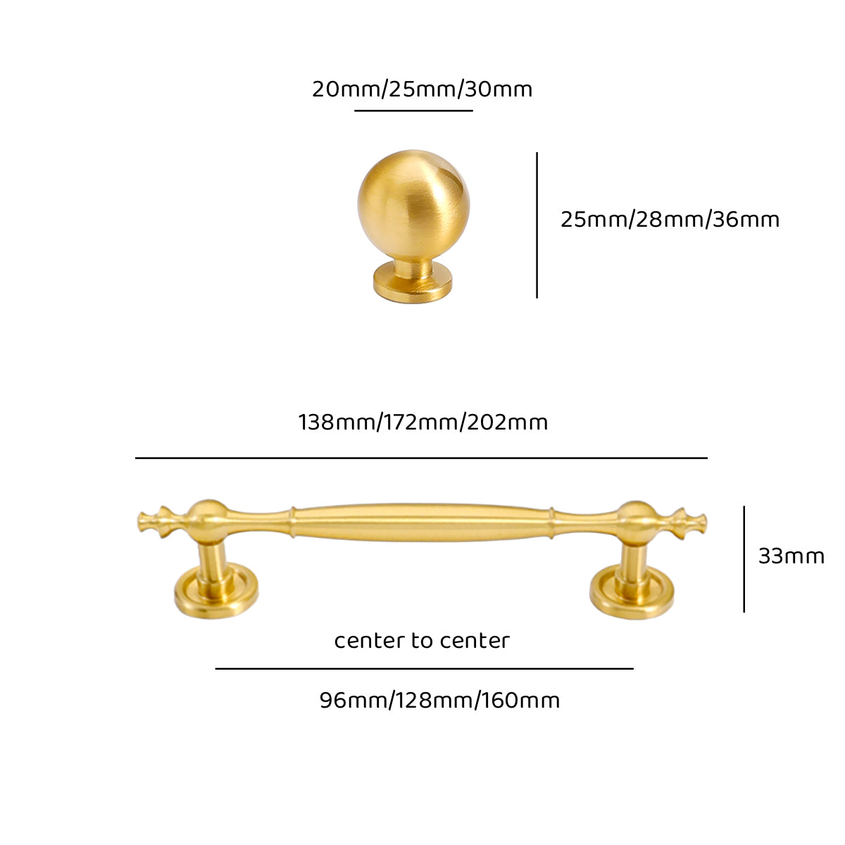 Aged Brass Knob And Pull | CAF