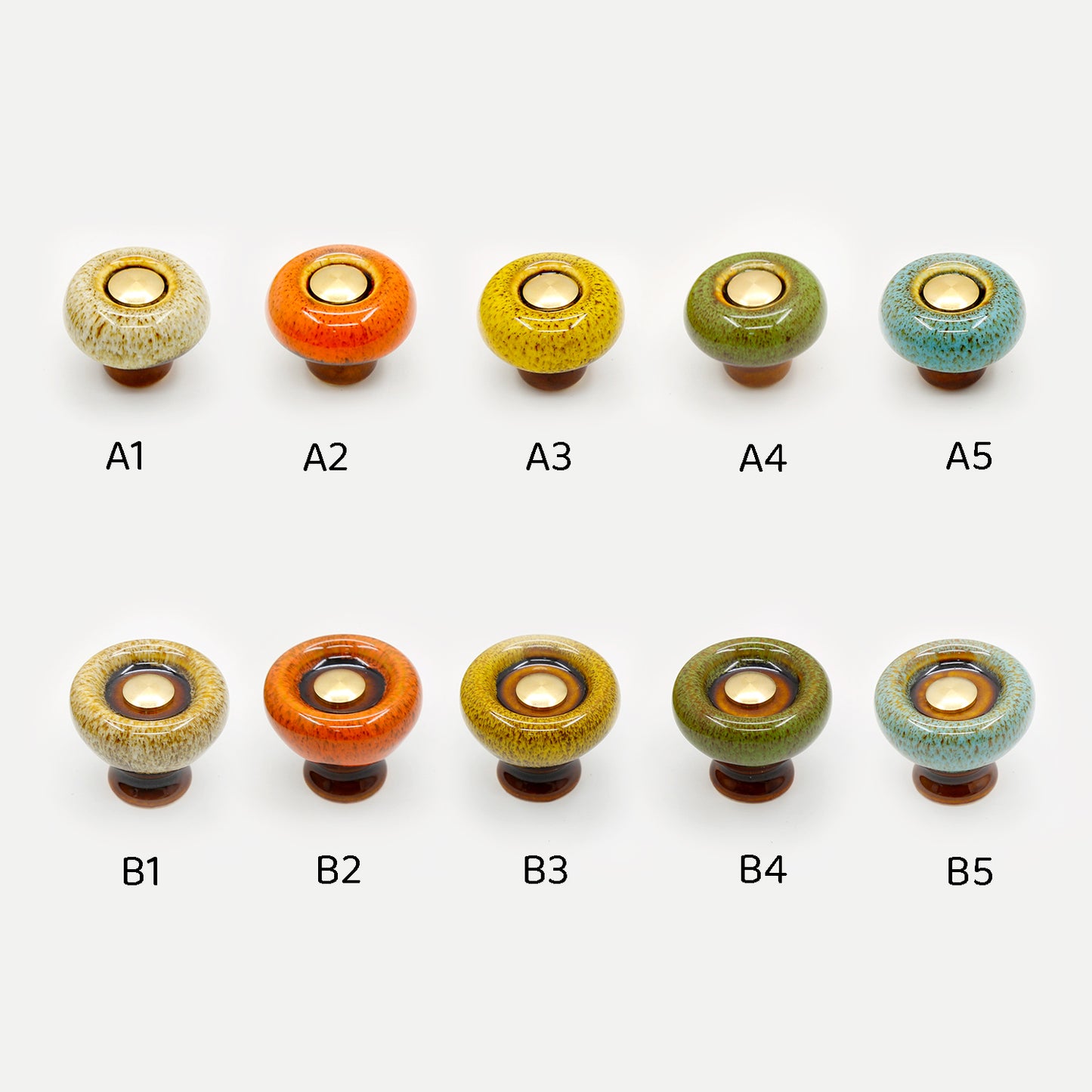 Colorful Vintage Ceramic Cabinet Knobs | MT-02