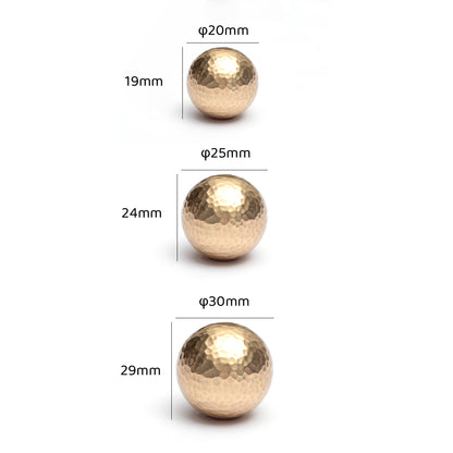 Round Hammered Brass Knobs | YQCW