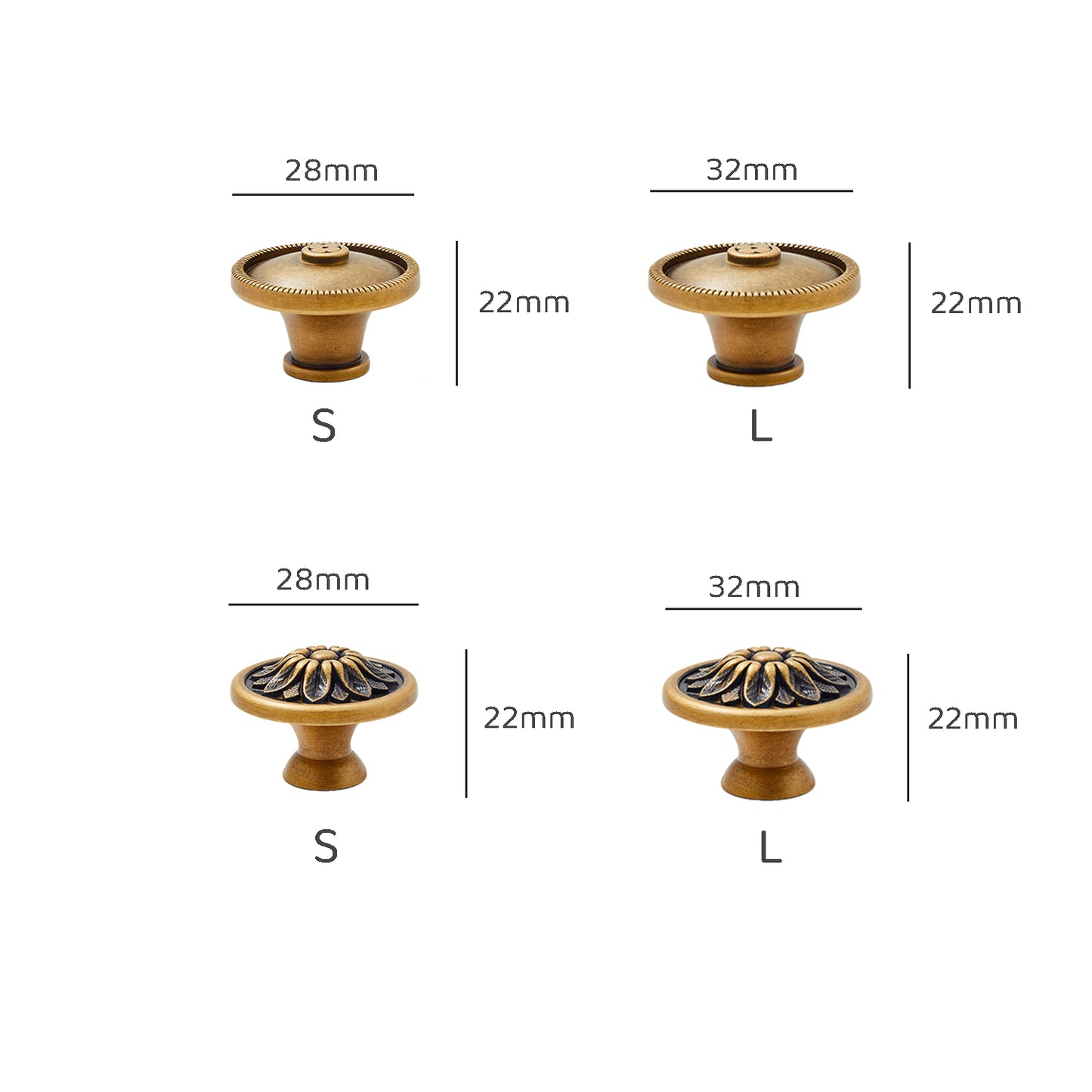 Aged Brass Knobs | SYHD