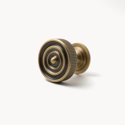 Antique Knurled Brass Knob | ZZ-BA