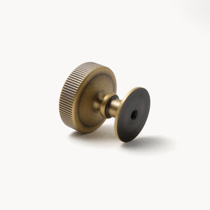 Antique Knurled Brass Knob | ZZ-BA