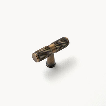 Knurled Antique Brass T-Knob | GH-TA