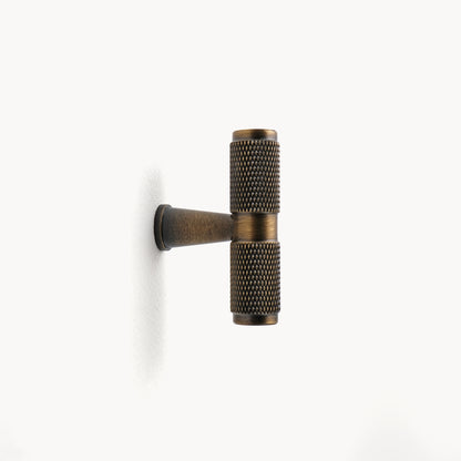 Knurled Antique Brass T-Knob | GH-TA