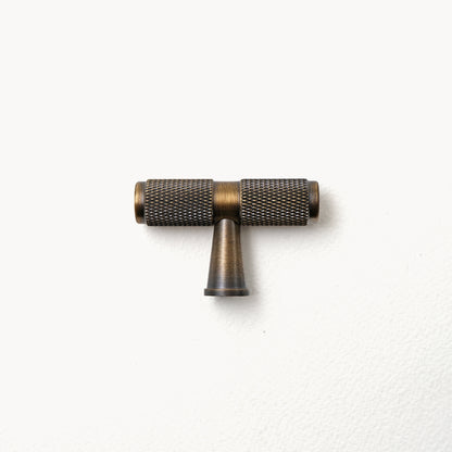 Knurled Antique Brass T-Knob | GH-TA